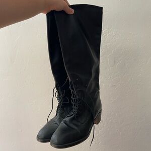 Vintage Leather Black Boots